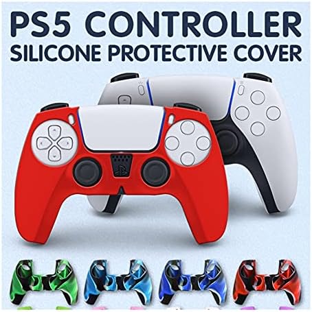 Калъф за контролера BVCDF PS5, който е съвместим с wi-fi контролер PS5 PlayStation5, Силикон Многоцветен калъф, Грязеотталкивающий, противоскользящий,