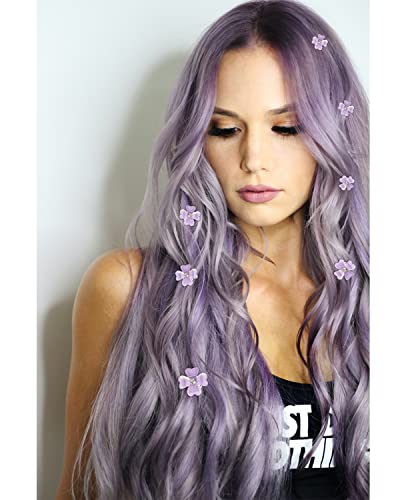 Wecoe 20 бр. Малки Пурпурни Щипки за коса във формата на Цвете За Момичета, Малки Мини-Фиби, във формата на Ноктите, Сладки