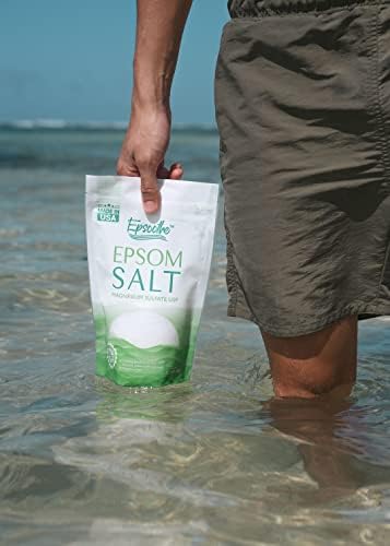 LA SALT CO Epsoothe 2,2 кг Английска сол за вани и скрабирования на краката | Чист и естествен магнезиев сулфат USP | Облекчава болки