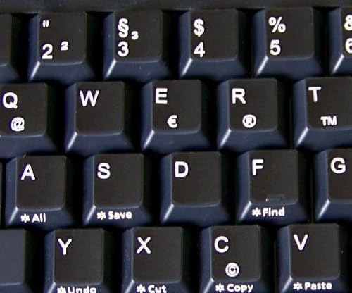 Подмяна на Надписи за Маркиране на Немската клавиатура Черен Фон