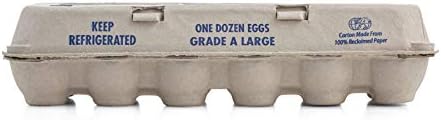 Картонени кутии за яйца от естествена целулоза с принтом да се Настанят до Дванадесет яйца - 1 Дузина големи - Издръжлив материал, идеален за съхранение на допълните