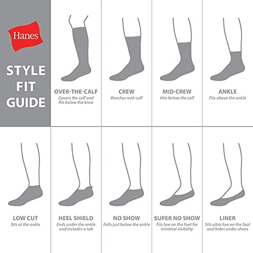Hanes Ultimate Girls' Cool Comfort 14 Чифта Чорапи Без показване