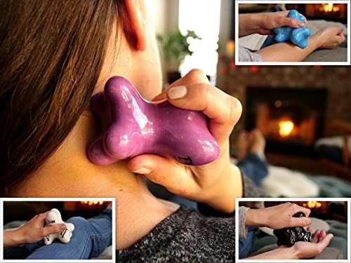 Divine (Аметист) (комплект от 2) Synergy Стоунс - Професионални инструменти за масаж с горещи камъни - Комбинират топлина, релаксиращ и лечебен масаж за дълбоко облекчаване