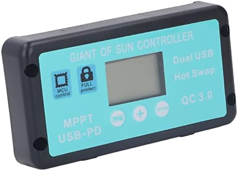 12 В 24 MPPT Контролер на заряд на Слънчеви Батерии Алуминиев Професионален USB PD QC3.0 Регулатор на Слънчеви Батерии с LCD дисплей (50А)