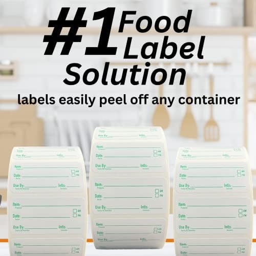 ATL Директни Етикети за хранителни контейнери 2x1, 250 Етикети за хранителни Етикети, Кухненски етикети, Етикети за фризера,