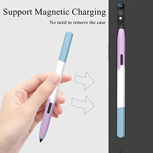 Калъф за писалка LOVE МЕЙ Samsung Galaxy Tab S6 Lite, Цветен Силиконов калъф с Розови дизайн, Защитен калъф за кожата, Нескользящая