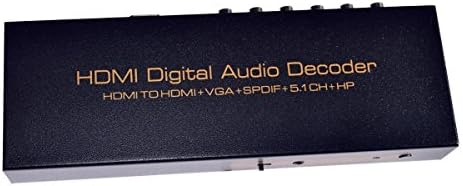 1080P HDMI-HDMI, VGA SPDIF 5.1 CH RCA Цифров Многоканален аудио Декодери DSP