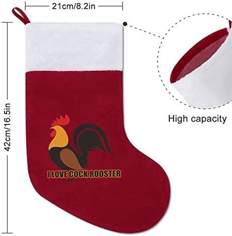 I Love Cock Rooster2 Персонализирани Коледен Отглеждане На Домашна Коледна Елха Висящи Украса За Камината