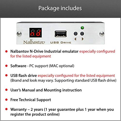 Nalbantov Емулатор USB памет флопи дискове N-Drive Industrial за Amada HFB1003, HFE80-25L, HFE130-30L
