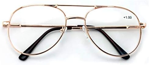 Класически метални очила за четене V. W. E. - устройство за четене на капки с пружинным тръба на шарнирна връзка