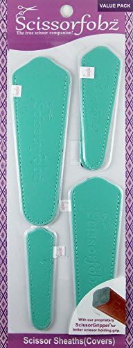 Ножици от SCISSORFOBZ улови за ножици -ЦЕННА опаковка-4 размера - Дизайнерски калъфи за ножици, ленти за бродерия, капитониране - Подарък за квилтеров и канализация - с цвя?