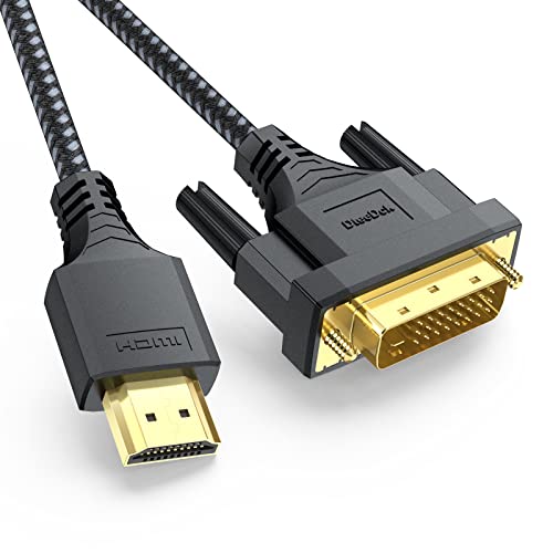 DteeDck Кабел DVI-HDMI 6 фута и 5 бр., Кабел и адаптер за HDMI-DVI с Двустранен оплеткой DVI-D-HDMI Кабел за монитор Raspberry Pi