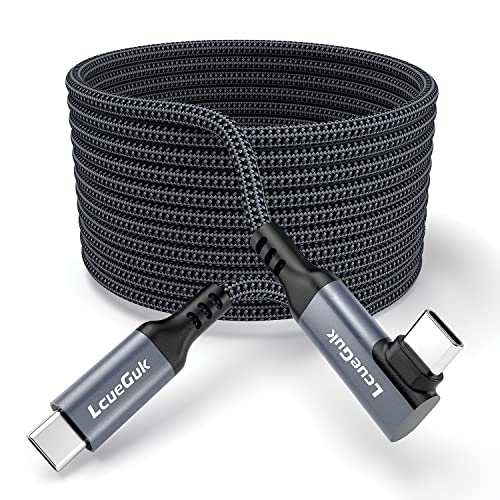 Кабел LcueGuk Линк е Съвместим с кабел Oculus Quest 2 Линк 16,5 фута, USB 3.0 Type C-C Кабел за виртуална слушалки Oculus Quest