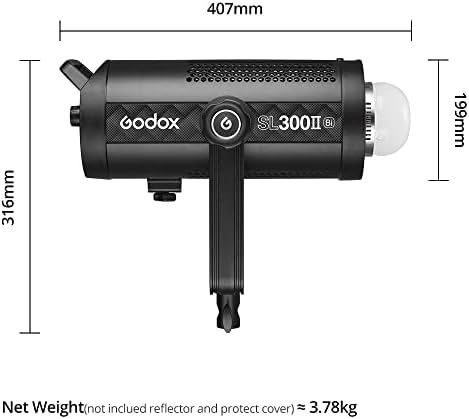 Godox SL300IIBI SL300II BI 320 W 2800-6500 До двуцветен led видеосвет, безжична система X, безшумен режим, ефекти FX за снимки на