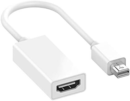 Адаптер SimYoung Mini DisplayPort-HDMI, Thunderbolt Адаптер-HDMI за MacBook Air/Pro, Microsoft Surface Pro/зарядно устройство, Монитор, Проектор, Бели на цвят