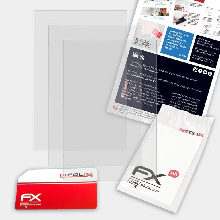 Защитно фолио atFoliX, подходяща за Akaso EK7000 Plus, Защитно фолио за екрана, Антибликовая и амортизирующая Защитно фолио FX (3X)