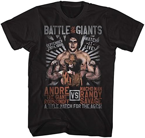 Тениска A & E Designs Andre The Giant Тениска Macho Man VS Ранди Савидж