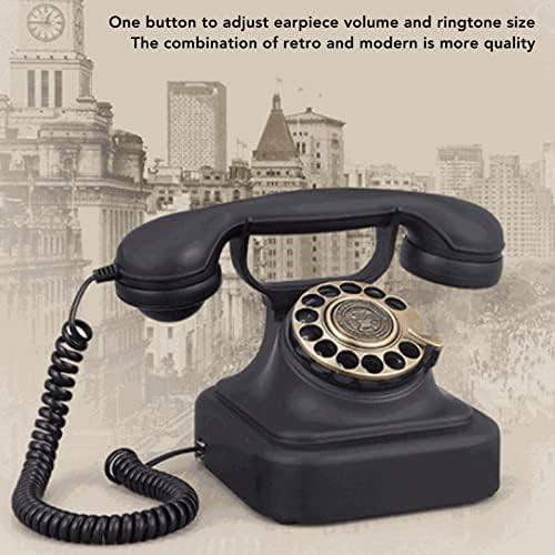 Ретро Телефонен апарат с Циферблат, Жичен Стационарната линия Старата Мода, Класически Европейски ретро Телефон с телефон с шнорхел, Античен