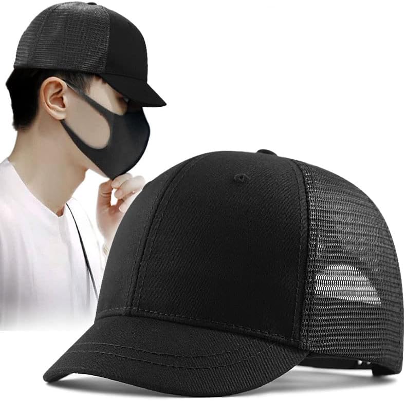 FASHXD Къс бейзболна шапка Плюс Размер на Окото бейзболна шапка Лятна Дишаща Шапка на шофьор на камион С Къси Полета Спортна Шапка За Бягане
