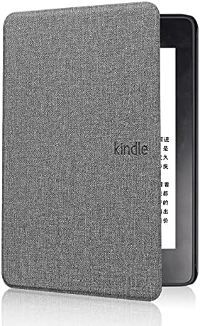 Калъф за Kindle Voyage 1499 2014 Кожен калъф с функция за автоматично преминаване в режим на заспиване/събуждане по телефона за Kindle Voyage (300 PPI, издаден през 2014 г.), тънък сив