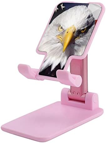 Американски Патриотичен Орел Регулируема Поставка за Мобилен Телефон Сгъваеми Преносими стойка за Таблети за Офис Пътуване Селска Къща Розов Стил