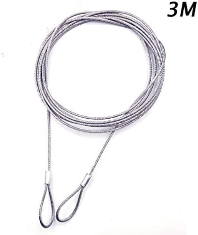 Заключване за страховочного на въже с Дължина 60 см с електрически крушки-светкавици, Окачен Безопасност Въжето в лека оплетке от Неръждаема