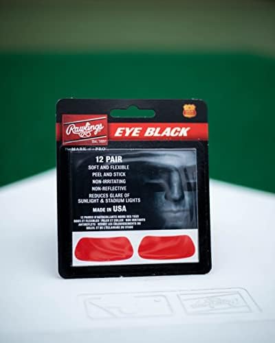 Rawlings | Черно-Самозалепващи се Етикети за очите | Бейзбол / най-Бързият Софтбол | Многоцветен