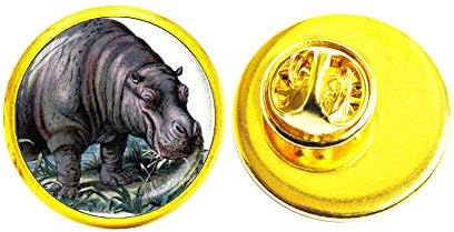 Брошка Във формата на Животното Хипопотам, Арт Подарък под Формата На Хипопотам, на Жени под формата на Хипопотам, Африканска