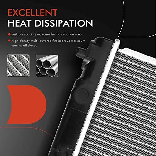 Радиатор за охлаждаща течност на двигателя A-Premium в събирането, съвместим с Toyota Camry 2010 2011, L4 2,5 л, Ръчна скоростна кутия, Смяна