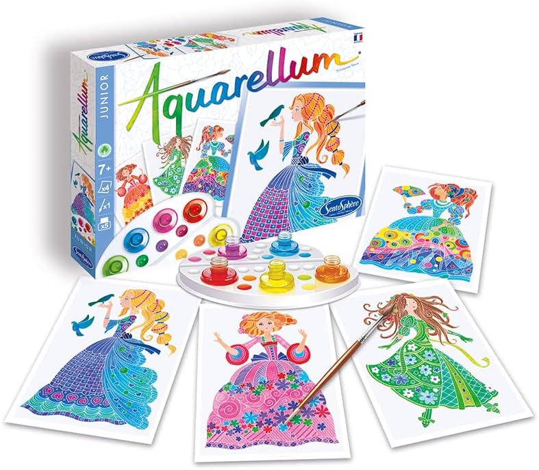 Набор от цветове за декоративно и приложно изкуство Sentosphere Junior Aquarellum Flower Princesses