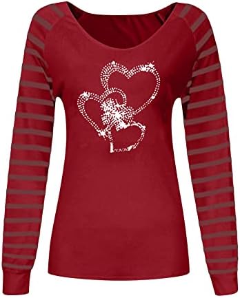 За жени Гореща Бормашина Скелет Тениска с Принтом във формата на Сърце За Жени Челно Ръкав Есенна Риза V Средства За Грижа За Кожата
