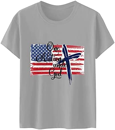 На 4 юли, Дамски Потници, Тениска с Американския Флаг, САЩ, Междузвездни Ленти, Графични Тениски, Патриотични Ризи, Ежедневни Свободни Туники