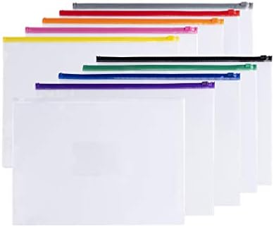 Опаковка от 12 Прозрачни пакети за формат А3 с цип Лилав цвят
