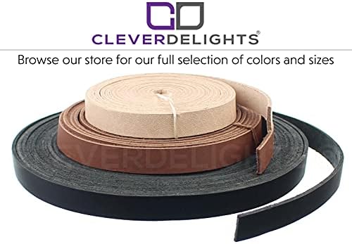 Кожена каишка CleverDelights Кафяв цвят 1/2 - 7 Фута - 13 мм от естествена кожа