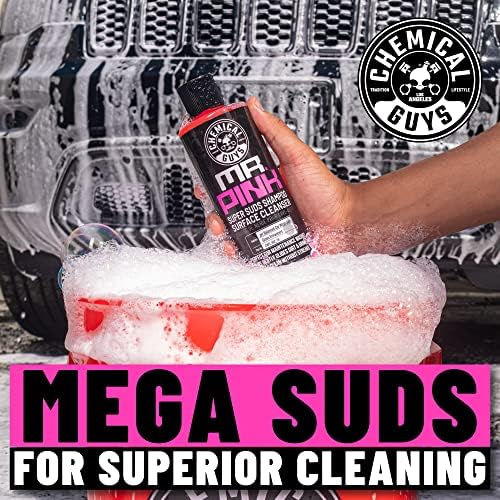 Chemical Guys CWS_402_64 Пенящееся сапун за миене на коли Mr. Pink (Работи с пенными оръдия или ведерными почистващи препарати), сигурно за леки, товарни автомобили, мотоциклети, д