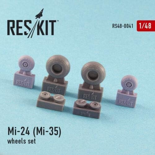 Рескит RS48-0041 - 1/48 – Комплект полимерни колела за хеликоптер МИ-24 / Комплект модели МИ-35