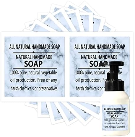 Етикети за опаковане на сапун YOUOK, гарнитури етикети ръчно изработени, самозалепващи се етикети с размер на 2,75 х 2,75 инча