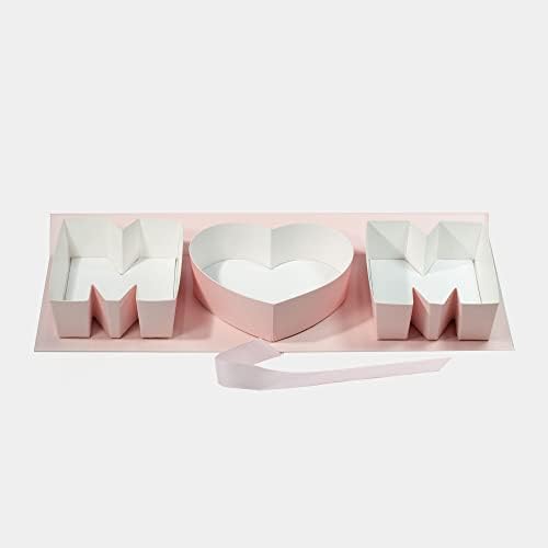 6 Опаковки Креативните Дизайнерски Розово Подарък за Деня на майката 2023 Идея за Подарък Кутии за МАЙКИТЕ за Цветя и подаръци