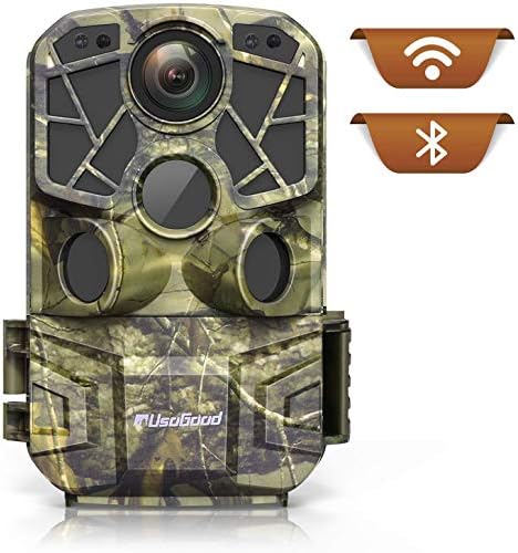 usogood Trail Camera [Top 4K / 24MP] WiFi с функция за нощно виждане, активируемая движение, Водоустойчив, Изпращане на изображението на вашия мобилен телефон, Игрова камера, Bluetooth, К?
