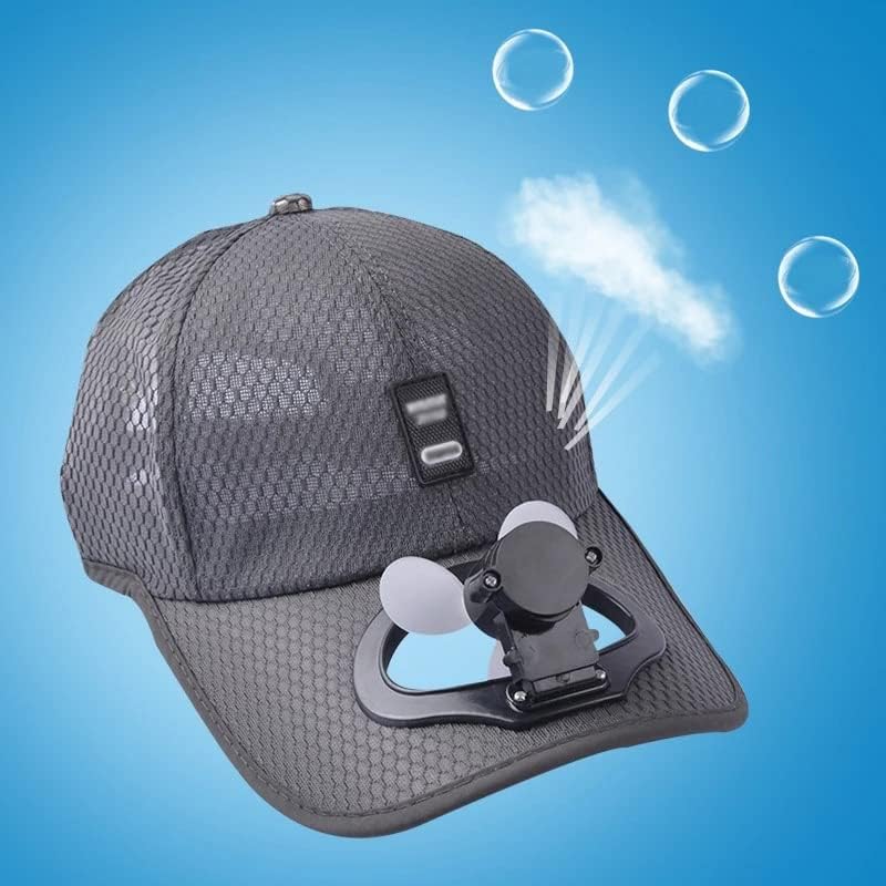 SHZBCDN Лятна Охлаждаща бейзболна шапка с вентилатор, зареждане чрез USB, е Необходимо Дишаща Солнцезащитная шапка за Риболов,