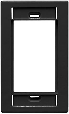 Стенни панела Leviton 41290-МСП Single Gang MOS с прозорци ID, черна