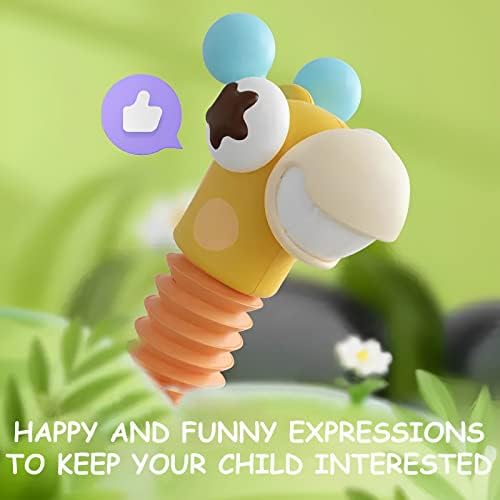 Забавен Жираф Монтесори за деца от 1-5 години, Развитие играчка на прочетеното с вендузата, Сензорни Играчки за деца, Играчки