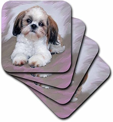 3 Поставки за керамични плочки за кученца Ши-дзъ CST_4807_3, Комплект от 4
