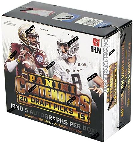 Избор на драфте претенденти Панини 2015 Football Hobby Box (24 опаковки в кутия, 6 карти в пакет, 5 auto в кутия от клас начинаещи