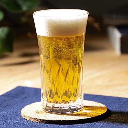 東洋佐々木ガラス Бирена чаша Toyo Sasaki Glass B-30106-C702, С пера, За бира на една хапка, Произведено в Япония, Могат да се мият в съдомиялна машина, Около 4,2 течни унции (125 мл), 60 парч