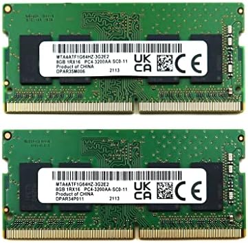 Комплект модули памет за лаптоп MTA4ATF1G64HZ-3G2E2, Съвместима Замяна Запчасть за Micron MTA4ATF1G64HZ 16 GB (2x8 GB) 1Rx16 DDR4 SO-DIMM
