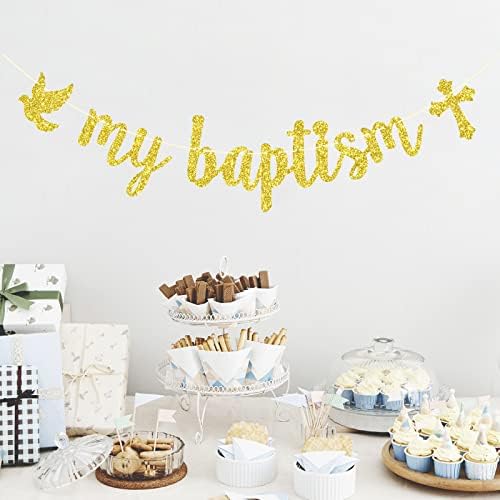 Моят Банер за Кръщение, Испански Украса За Кръщението, Първото Свето Причастие, да Благослови Бог, Украса за парти в чест на Кръщението