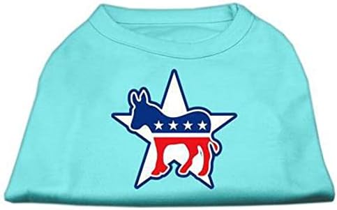 Mirage Pet Products 16-Инчовата Тениска с Трафаретным принтом Democrat за домашни любимци, X-Large, светло розово