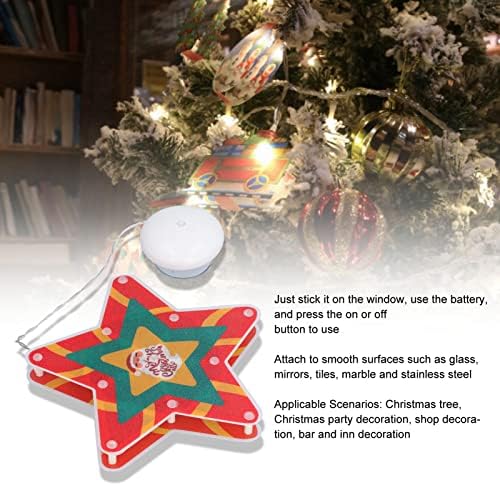 Коледен Окачен лампа на прозореца, захранван с Батерии, Коледни Декорации за Осветление на прозорци, Led Окачен лампа във