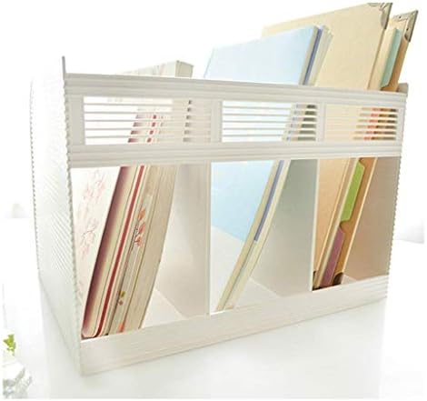 KIZQYN Рафтове За файлове Пластмасови Разделение Практична Кутия За Файлове Проста Класификация на Настолна bookshelf Кутия За Съхранение